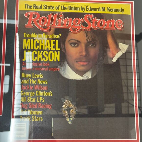 1988 Michael-Jackson Memorabilia Framed 41x29 Shirt And Magazine - Picture 5 of 14